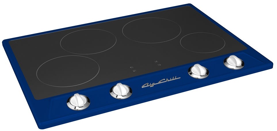 Big Chill BCRICK30SB 30 Inch Retro Induction Cooktop: Signal Blue