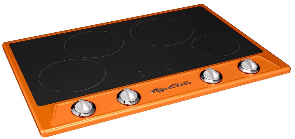 Big Chill BCRICK30O 30 Inch Retro Induction Cooktop: Orange