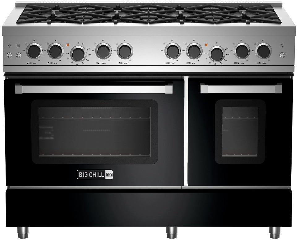 Big Chill BCPRO48BNG 48 Inch Pro Gas Range: Black, Natural Gas