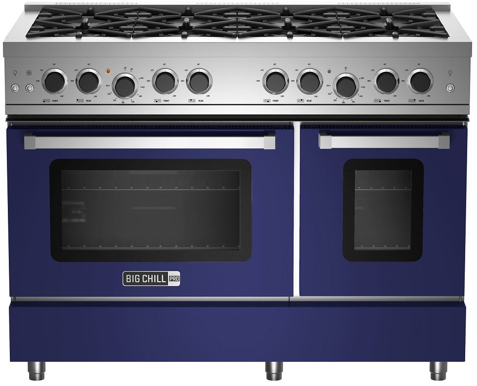 Big Chill BCPRO48CNG 48 Inch Pro Gas Range: Cobalt, Natural Gas