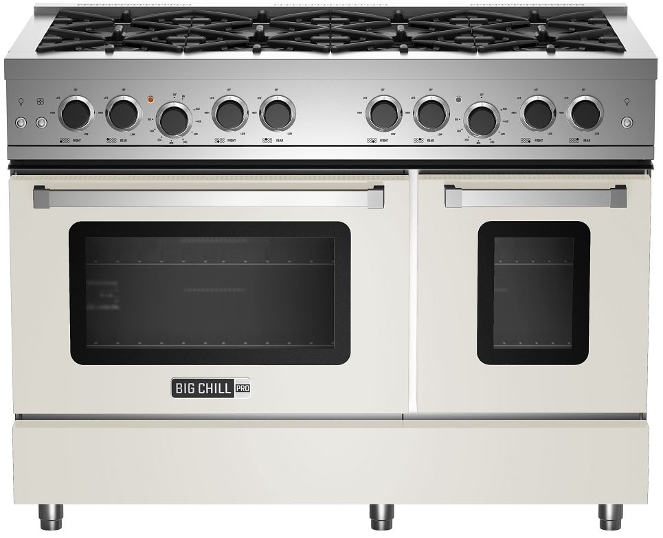 Big Chill BCPRO48GWNG 48 Inch Pro Gas Range: Grey White, Natural Gas