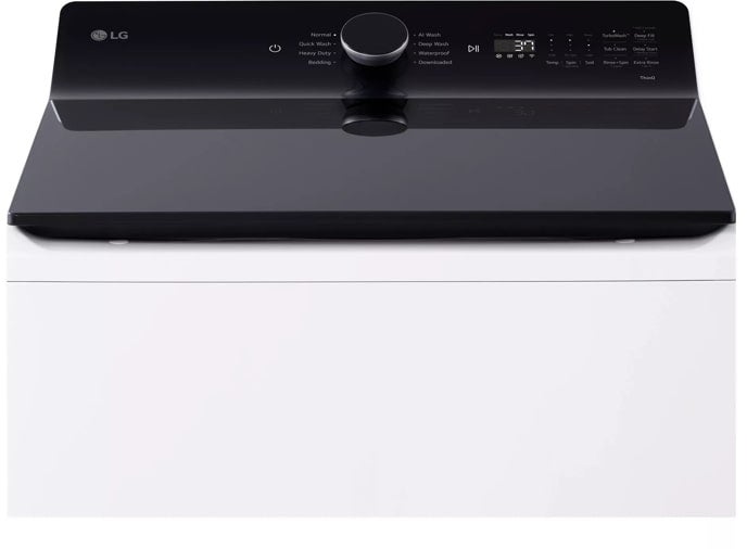 LG WT8405CW 27 Inch Top Load Washer with 5.3 cu ft Mega Capaci...