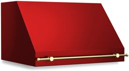 Carmine Red With Brushed Brass Trim