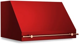 Carmine Red With Brushed Copper Trim