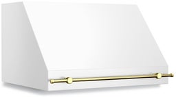 Classic White With Brushed Brass Trim