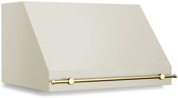 Grey White With Brushed Brass Trim