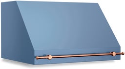 Pastel Blue With Brushed Copper Trim