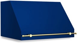 Signal Blue With Brushed Brass Trim