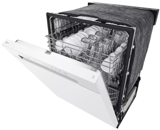 LG LDFC2423W 24 Inch Full Console Dishwasher with 15 Place Sett...