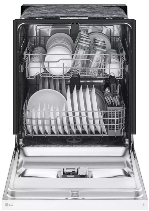 LG LDFC2423W 24 Inch Full Console Dishwasher with 15 Place Sett...