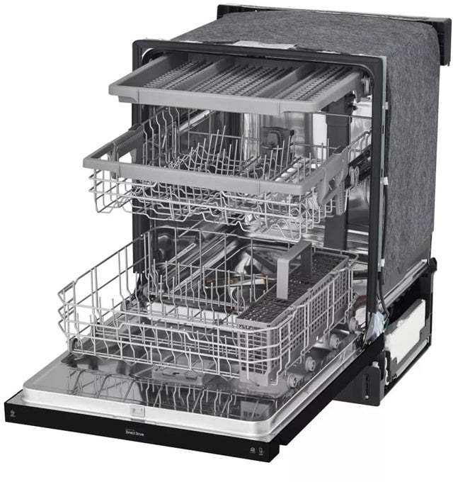 LG LDFN4542B 24 Inch Full Console Dishwasher with 15 Place Sett...