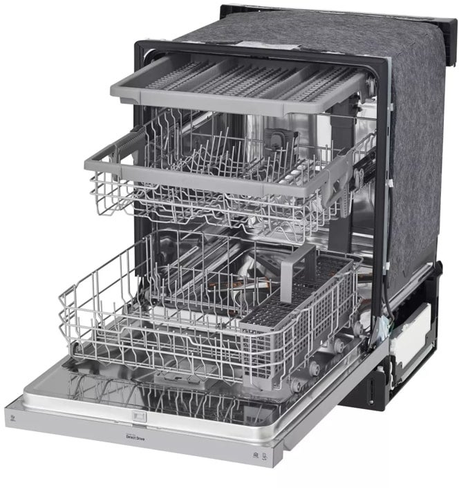 LG LDFN4542S 24 Inch Full Console Dishwasher with 15 Place Sett...