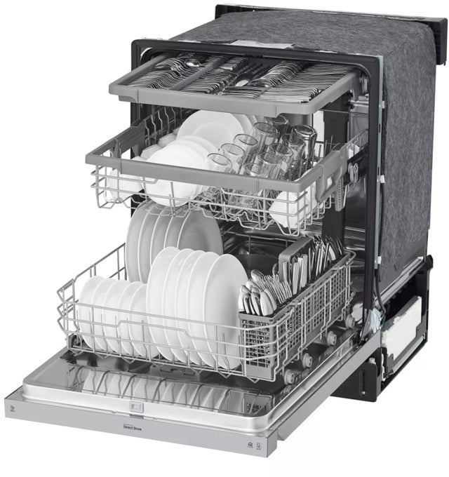 LG LDFN4542S 24 Inch Full Console Dishwasher with 15 Place Sett...