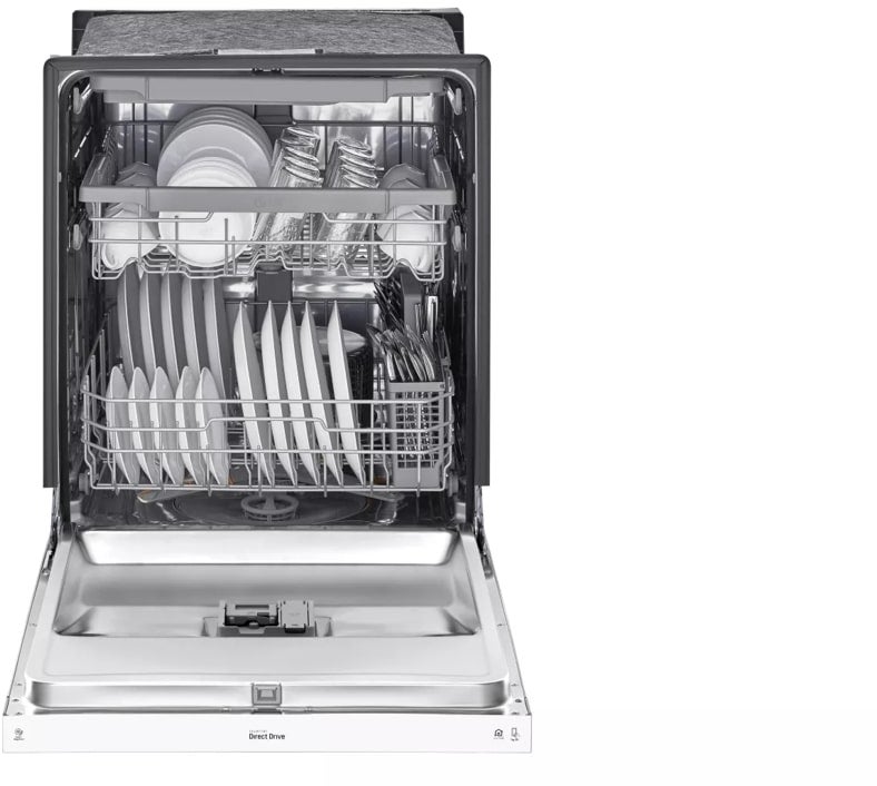 LG LDFN4542W 24 Inch Full Console Dishwasher with 15 Place Sett...