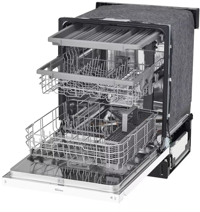 LG LDFN4542W 24 Inch Full Console Dishwasher with 15 Place Sett...