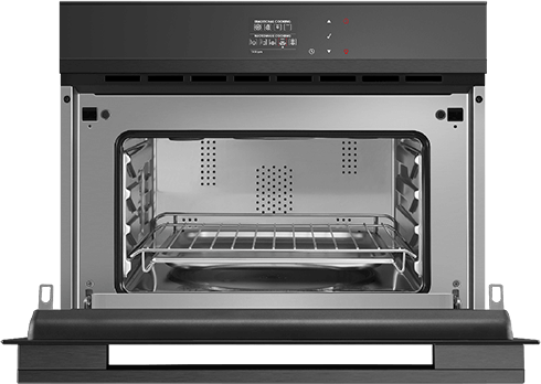 Fisher Paykel OM24NDBB1 24" Contemporary Convection Speed Oven, Black: Bla...