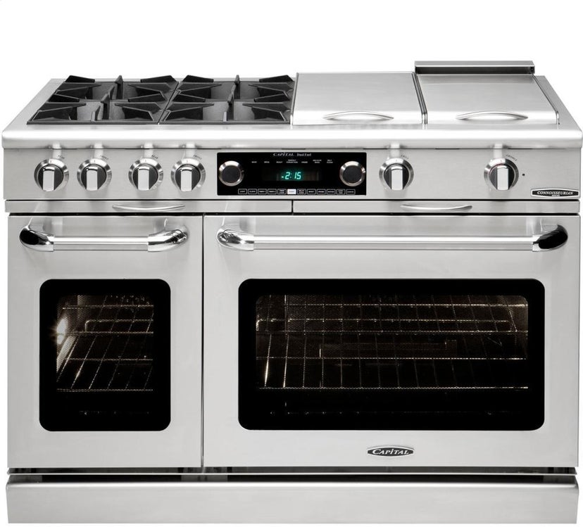 Capital Indoor COB484BBL 48 Inch Freestanding Pro-Style Dual Fuel Range wit...