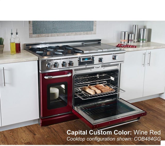 Capital Indoor COB484BBL 48 Inch Freestanding Pro-Style Dual Fuel Range wit...