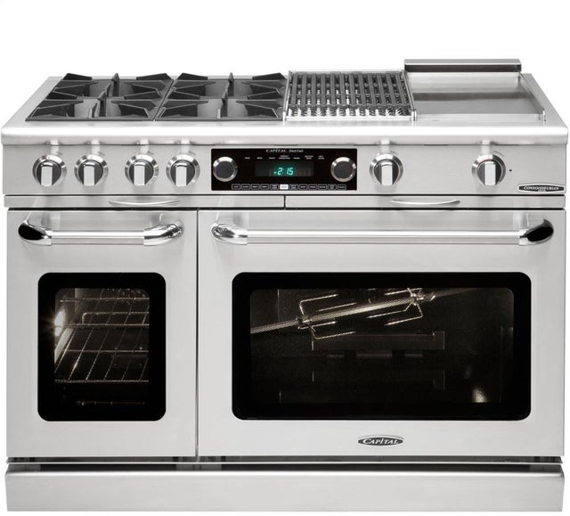 Capital Indoor COB484BGN 48 Inch Freestanding Pro-Style Dual Fuel Range wit...