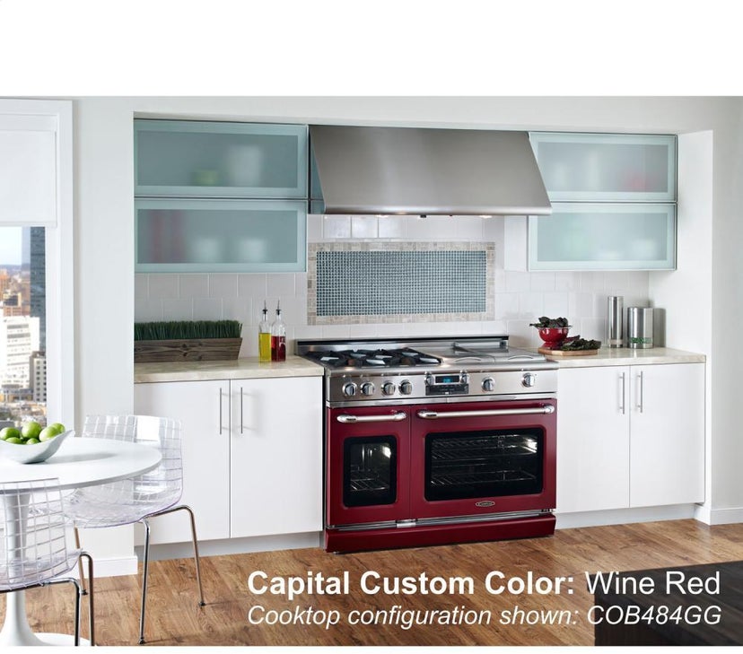 Capital Indoor COB484BGN 48 Inch Freestanding Pro-Style Dual Fuel Range wit...