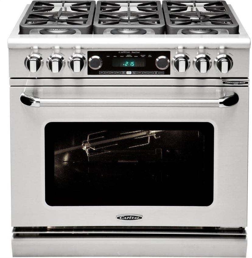 Capital Indoor CSB366N 36 Inch Freestanding Professional Dual Fuel Range ...
