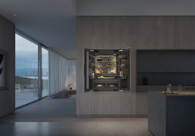 Gaggenau RVY497790 36 Inch French Door Soft Close Three Door Refriger...