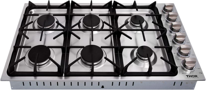 Thor TGC3601 36 Inch Gas Range Top: Stainless Steel