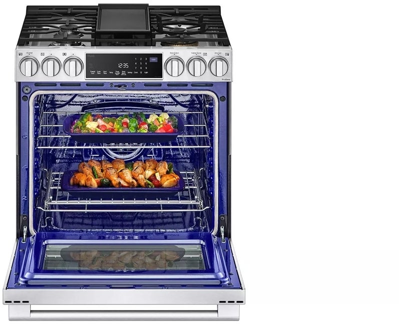 LG Studio LSDS6338F 30 Inch Smart Slide-in Dual Fuel Range