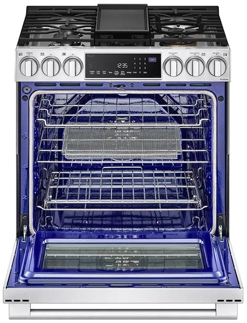 LG Studio LSGS6338F 30 Inch Slide-In Gas Smart Range Fingerprint