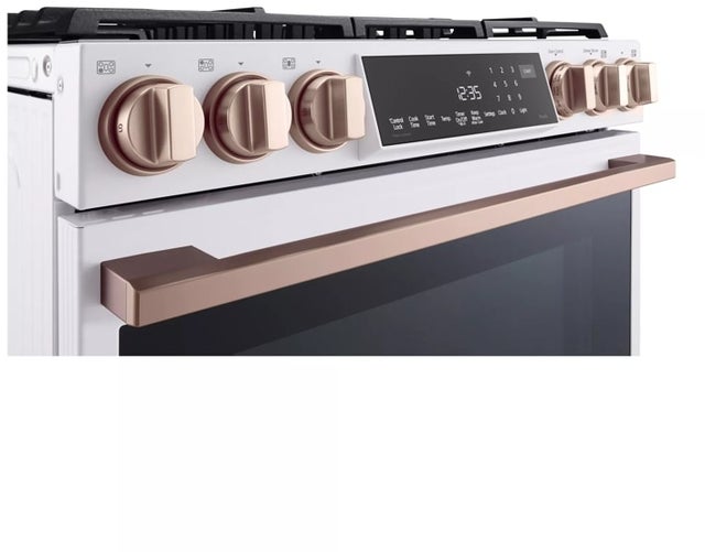 LG Studio LSGS6338N 30 Inch Slide-In Gas Smart Range with 5 Sealed Bur...