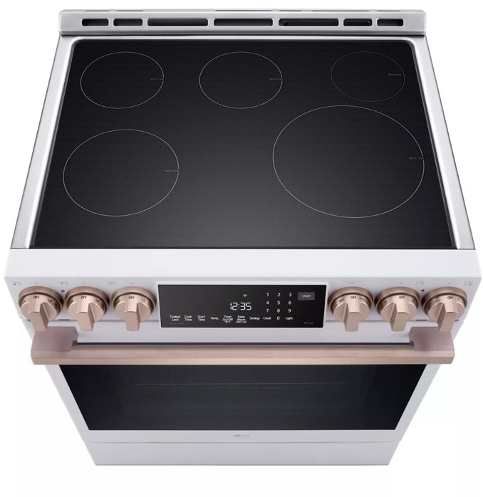 LG Studio LSIS6338NE 30 Inch Smart Slide In Induction Range with 5 Indu...