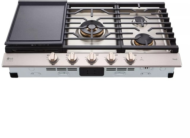 LG Studio CBGS3628N 36" Gas Cooktop, Red LED Knob Accents, 19,000 BTU ...