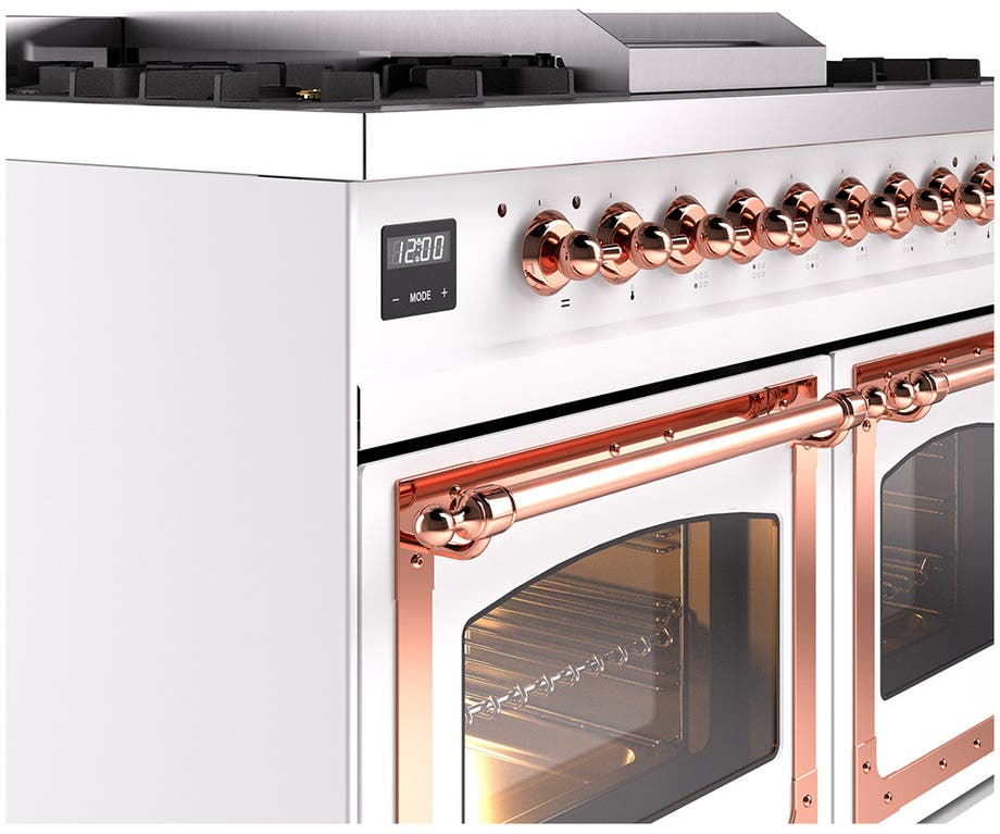 Ilve UND40FNMPWHPLP White With Copper Knobs, Liquid Propane