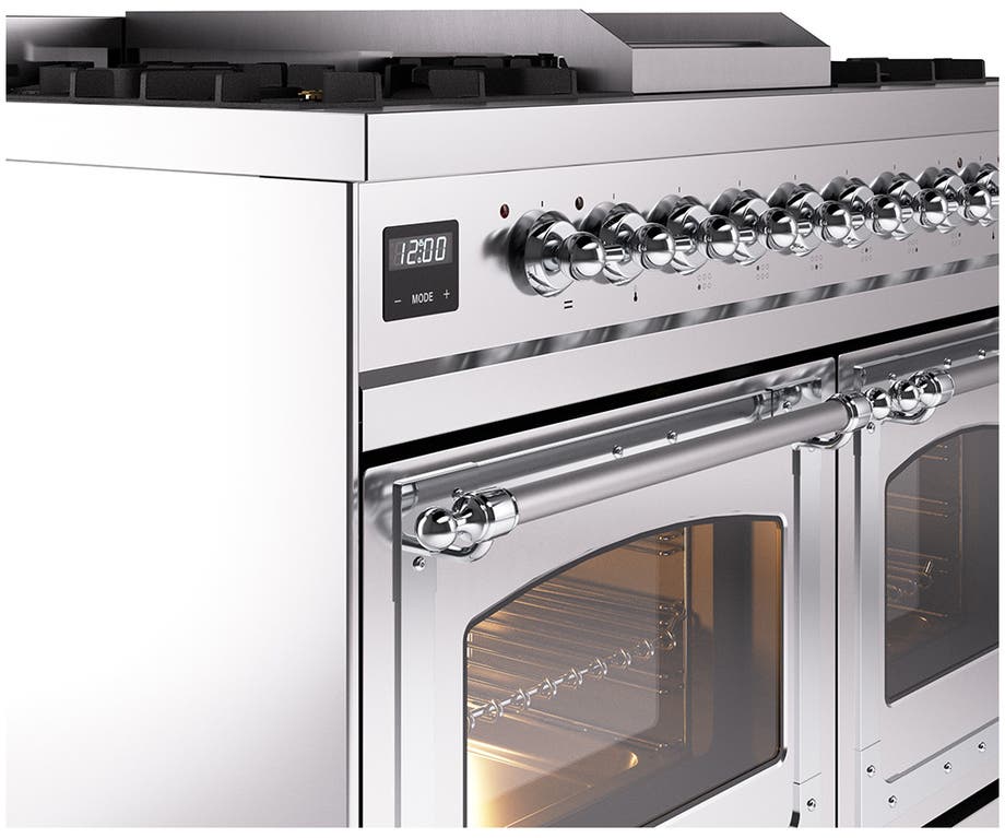 Ilve UND40FNMPSSC Stainless Steel With Chrome Knobs, Natural Gas