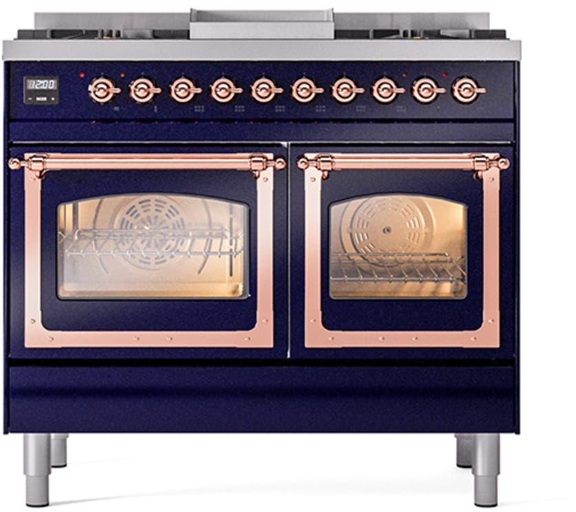 Ilve UND40FNMPMGPLP Graphite Matte With Copper Knobs, Liquid Propane