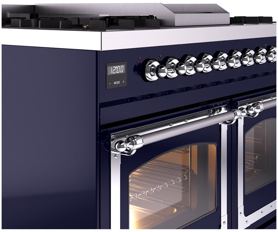 Ilve UND40FNMPMGCLP Graphite Matte With Chrome Knobs, Liquid Propane