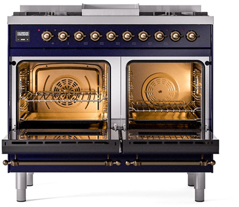 Ilve UND40FNMPMGBLP Graphite Matte With Bronze Knobs, Liquid Propane