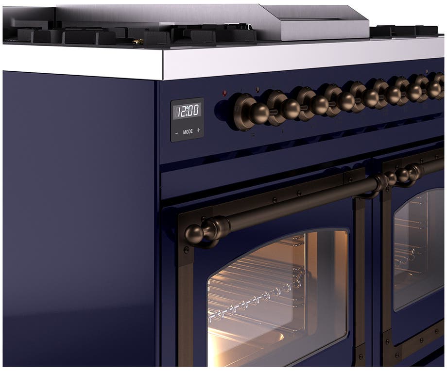 Ilve UND40FNMPMGBLP Graphite Matte With Bronze Knobs, Liquid Propane