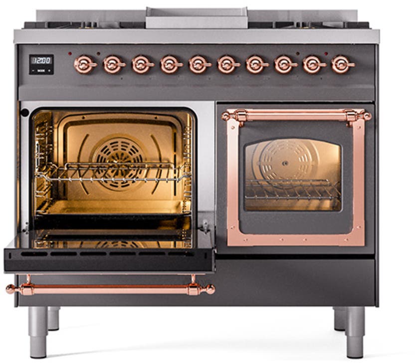 Ilve UND40FNMPMBPLP Midnight Blue With Copper Knobs, Liquid Propane