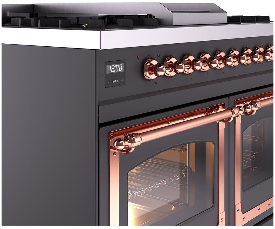 Ilve UND40FNMPMBPLP Midnight Blue With Copper Knobs, Liquid Propane