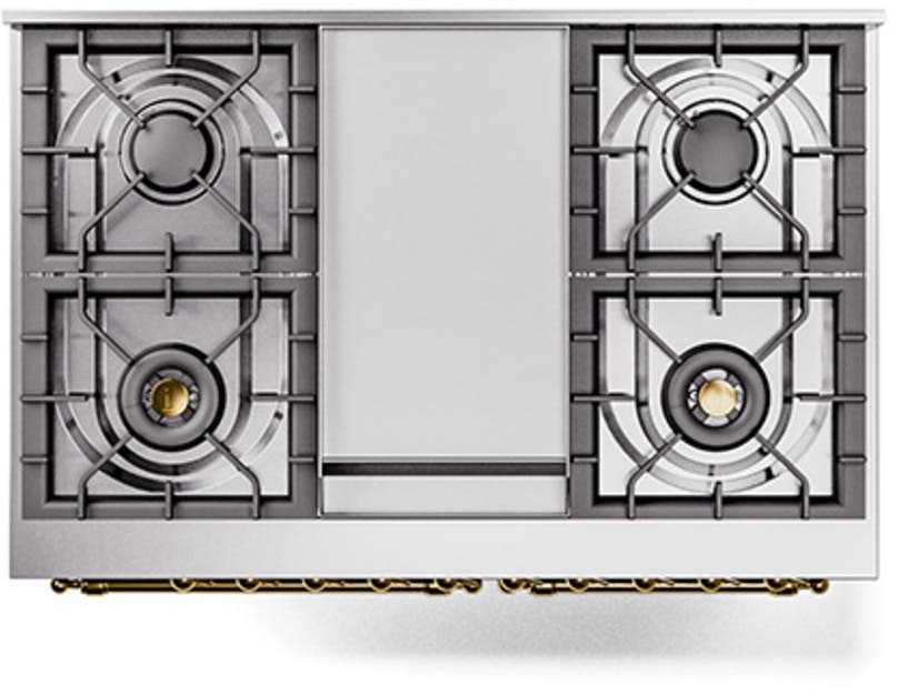 Ilve UND40FNMPMBG Midnight Blue With Brass Knobs, Natural Gas