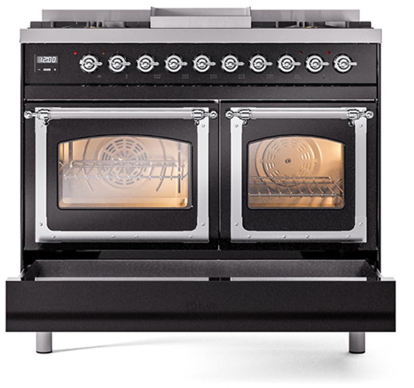 Ilve UND40FNMPEGC Emerald Green With Chrome Knobs, Natural Gas