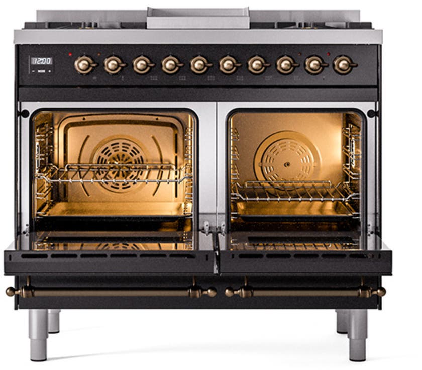 Ilve UND40FNMPEGBLP Emerald Green With Bronze Knobs, Liquid Propane