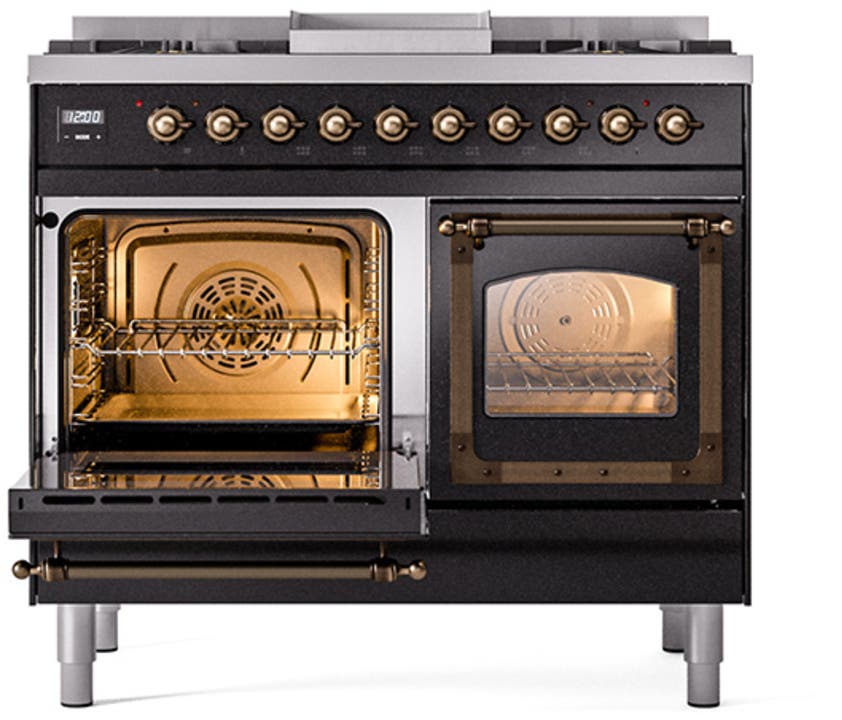 Ilve UND40FNMPEGBLP Emerald Green With Bronze Knobs, Liquid Propane