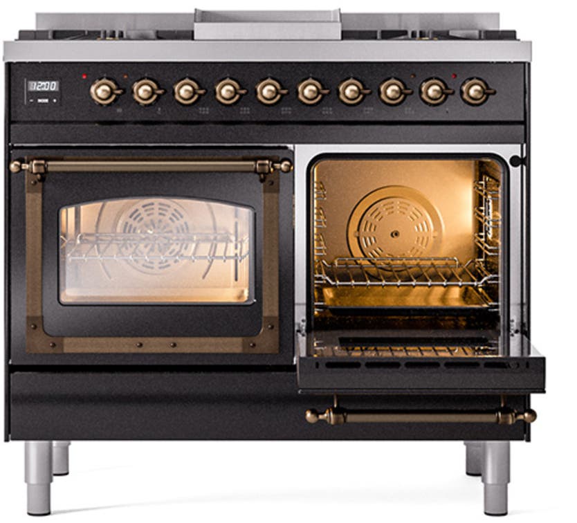 Ilve UND40FNMPEGBLP Emerald Green With Bronze Knobs, Liquid Propane