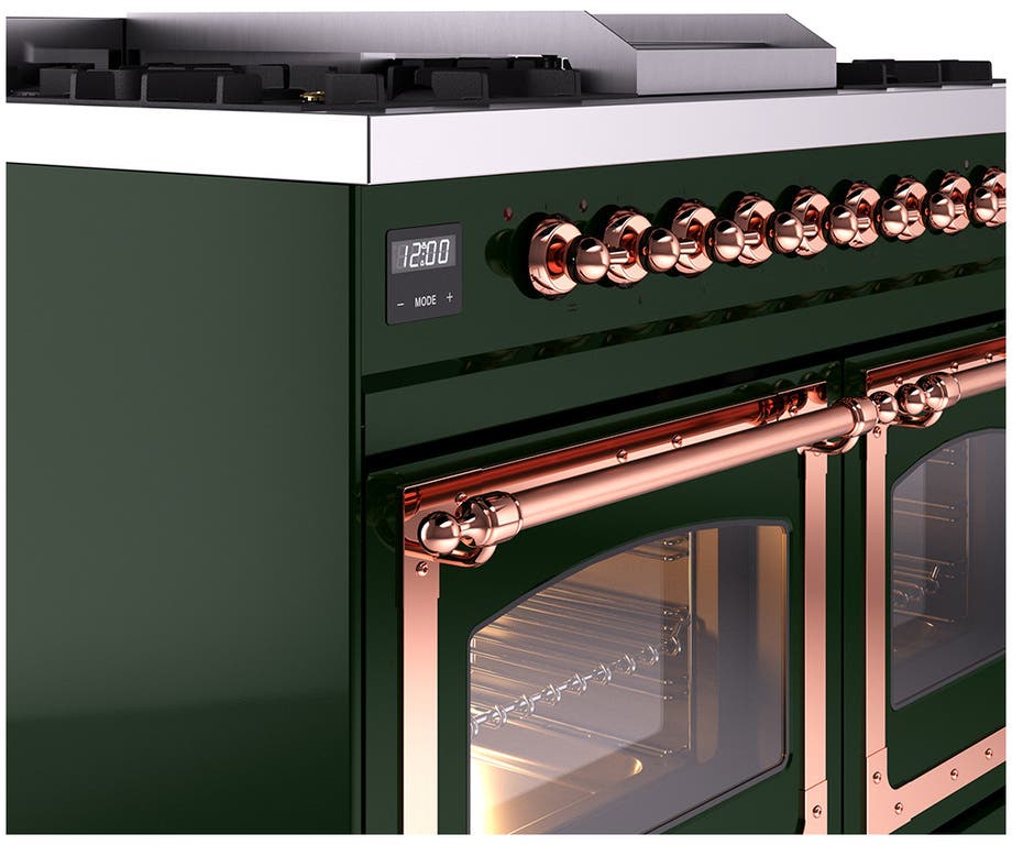 Ilve UND40FNMPBUP Burgundy With Copper Knobs, Natural Gas