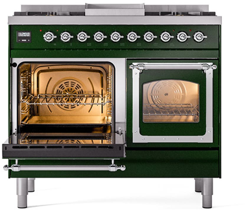 Ilve UND40FNMPBUCLP Burgundy With Chrome Knobs, Liquid Propane