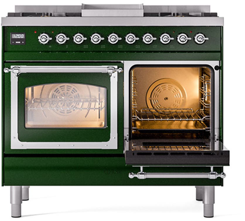 Ilve UND40FNMPBUC Burgundy With Chrome Knobs, Natural Gas