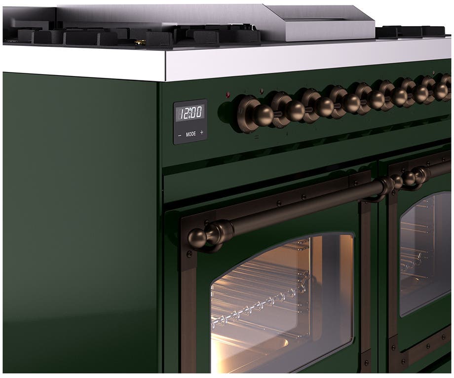Ilve UND40FNMPBUB Burgundy With Bronze Knobs, Natural Gas