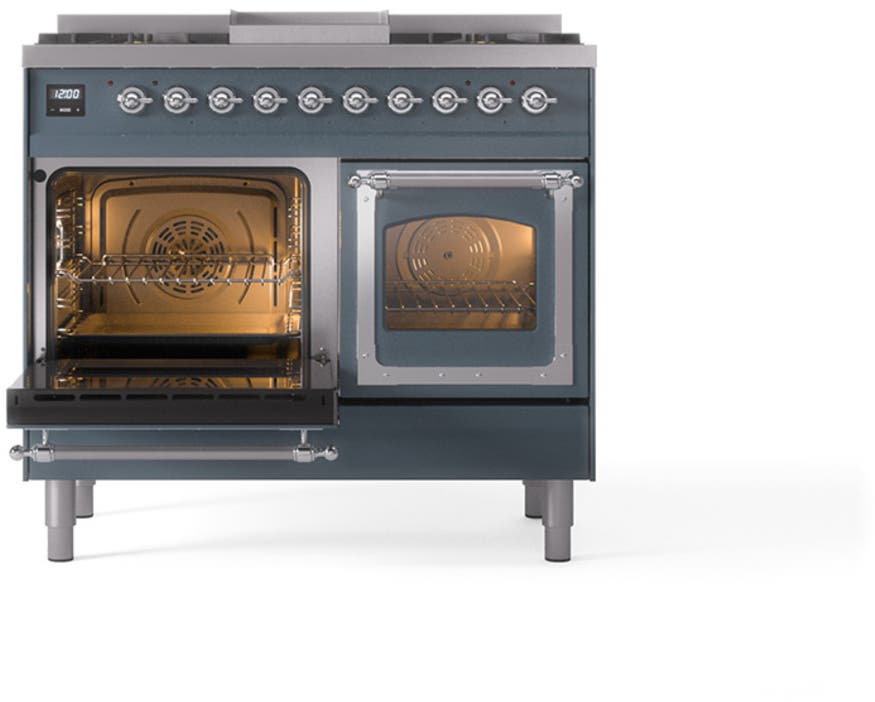 Ilve UND40FNMPBGCLP Blue Grey With Chrome Knobs, Liquid Propane